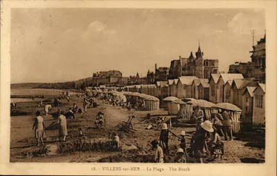 Villers-sur-Mer - La Spiaggia - The Beach — Carta postale n°18, edita da La Cigogne