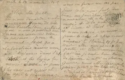 Dois marinheiros diante de um navio — DIX 84 — Verso