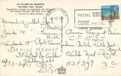 Szkoła w Rang Croche — Seraphin, Québec — Wyd. UNIC — Rewers