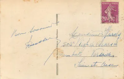 Biarritz (côte basque) — Efekt fal na skałach Niepokalanej Panny — BR. — Rewers