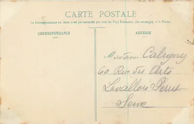 Lisieux — Widok z góry Świętego Piotra na trasie do Rouen — wydawca nie widoczny, numer serii 85 — Rewers