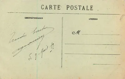 Grób nieznanego żołnierza — Esternay (Marne) — wydawnictwo Vve Autrécœur-Pettit — Rewers