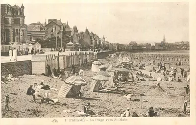 A Praia em direção a St-Malo — Paramé — Editora: Cie Alsacienne des Arts Photographiques, Strasbourg