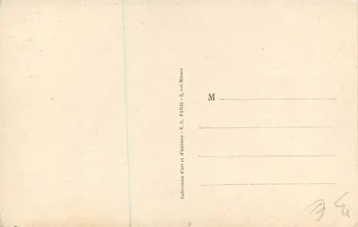 Rue Galande, 41 — Moradia de comerciante sob Luís XIII, passagem francês — E.S. Paris, rue Méanurs — Verso