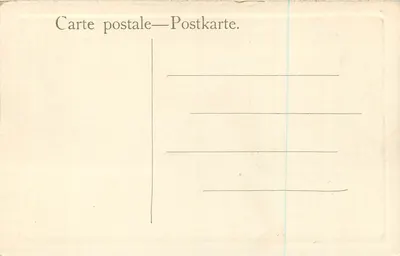 Krajobraz — widok wioski z łodzią i wieżą kościoła — D. Sherrin, Pinkt, seria 4039, G.M.R.-B. — Rewers