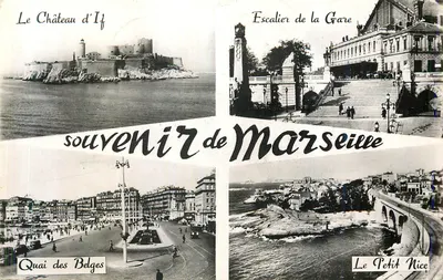 El Castillo d'If — Escaleras de la Estación — Muelle de los Belgas — El Pequeño Niza — Recuerdo de Marsella