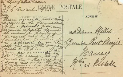Neufchâteau — Estátua de Joana d'Arc — Casa dos Magasins Réunis, editor, Neufchâteau — Verso