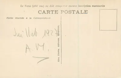 Bordeaux — Praça da Comédia — Bloc Frères, editores, n°163 — Verso
