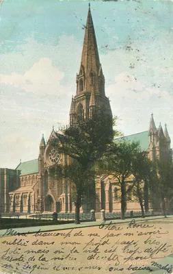 Catedral de São Maria, Edimburgo — vista do edifício com seu sino gótico — editor 'National' série