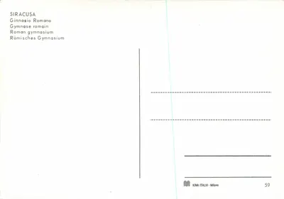 Siracusa — Ginásio romano — KINA ITALIA - Milano, n°59 — Verso