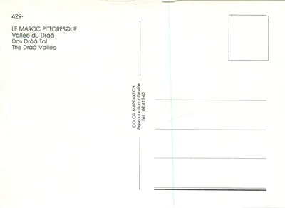 Wąwóz Drâa — piękny Marok — Color Marrakech, nr 429 — Rewers