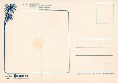 Taroudant — Hotel Salam — Komaroc SA — Verso
