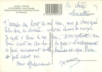 Aix-les-Bains — vista panorâmica — Les Éditions de Virginie — Verso