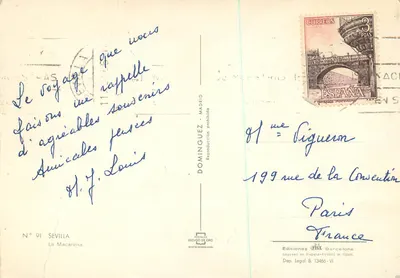Notre-Dame de la Macarena — Séville — Wydawnictwo Dominguez - Madrid, nr 91 — Rewers