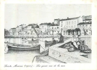 Sainte Maxime (1900) - Os cais vistos do mar — H. Soudel