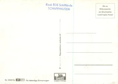 Schaffhausen — Erker — Kiosk EGE Schaffhausen — Rewers
