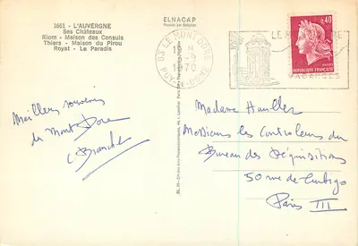 Auvergne — sus castillos — Elnacap — Reverso
