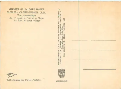 Cagnes-sur-Mer — Haven en strand — Spiegels van de Blauwe Kust, n° 06.027.66 — Achterkant