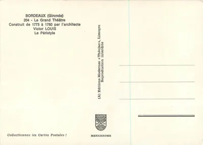 Bordeaux — Wielki Teatr — Wydawca IRIS — Rewers