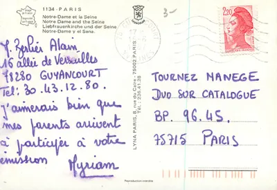 Notre-Dame van Parijs — de Seine — uitgever Lyna, n° 1134 — Achterkant