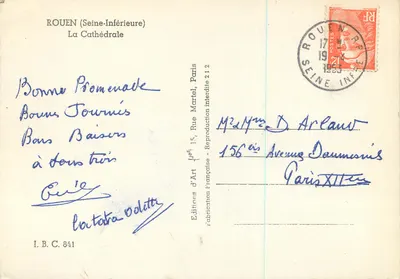 Rouen (Seine-Inférieure) — Katedra — Wydawnictwa Sztuki, Paryż — Rewers