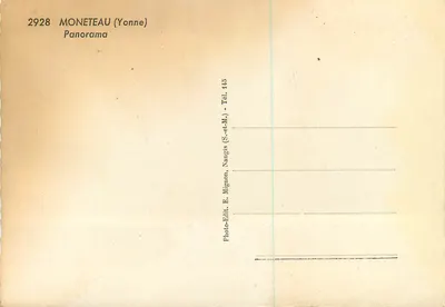 Moneteau (Yonne) — panorama — E. Mignon, Nangis (S.-et-M.) — Rewers