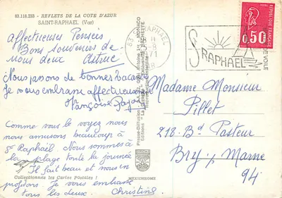Saint-Raphaël — widok panoramiczny i plaża — Presses-Diffusion 'La Goguette' — Rewers