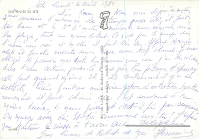 Widok na Sete — Jedna myśl z SETE — Wydawnictwo S.E.P.T. - 68/402 — Rewers