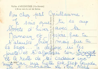 Valle di Argentières (Alta Savoia) — L'Arve verso il passo di Balme — Edizioni d'Arte YVON, Parigi — Verso