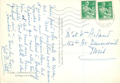 Praia e a Ponta — Capbreton — L. Chatagneau — Verso