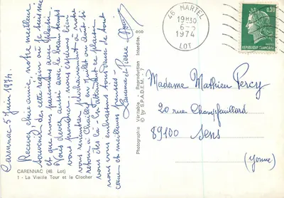 Carenac (46) - Stara wieża i dzwonnica — S.P.A.D.E.M. n°7 — Rewers