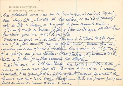 Il Salto di Gouloux — Nièvre — Editore: Le Morvan Touristique — Verso