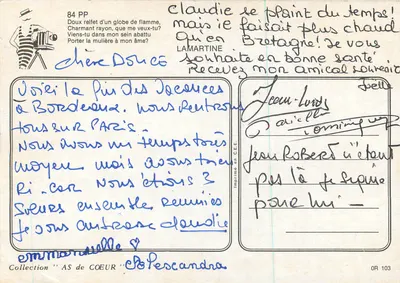 Sosnowy las w Bordeaux — Kolekcja 'AS de COEUR' — OR 103 — Rewers