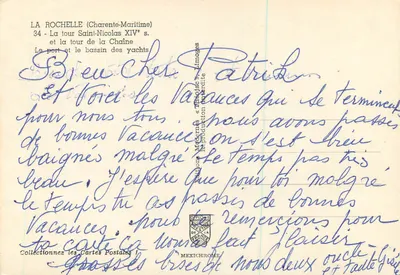 La Rochelle (Charente-Maritime) — A torre Saint-Nicolas XIVe s. e a torre da Chaîne — editor IRIS — Verso