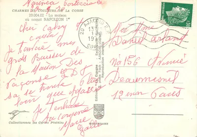 Dom, w którym urodził się Napoleon Bonaparte — Ajaccio — Wydawnictwo Diplôme — Rewers