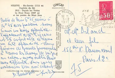 Mégeve - Alta Savoia (1113 m) — Capitale dello Sci da 1912 — Editore LUMICAP — Verso