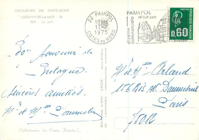 Loguivy-de-la-Mer — O porto — Edições de Arte 'Jack' n°22 — Verso