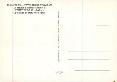 O Moulin de Alphonse Daudet em Fontvieille — 'A Cabra do Sr. Seguin' — Éditions S.L. Villeurbanne — Verso