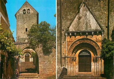 Besse (24550) — Igreja fortificada do século XII com magnífico portal romano historiado — Éditions René Marsac