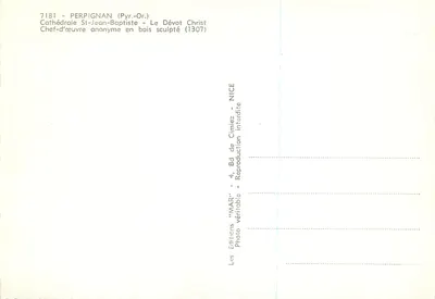 Perpignan (Pyr.-Or.) - Katedra św. Jana Chrzciciela - Skulponowany Chrystus Przyjazny (1307) — Rewers