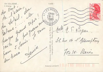 Jezioro — SoLogne — Wydawnictwo Valoire, n° 5.602 — Rewers