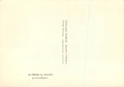 St Pierre les Eglises — Ukrzyżowanie — Cliché Jean Noëlle, Rouillé (Vienne) — Rewers