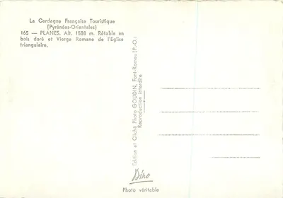 Planes — Virgem romana na igreja triangular — Edição La Cerdagne Française Touristique — Verso