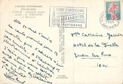 Strasbourg — Monument Goethe et Université — Éditions IRIS — Rewers