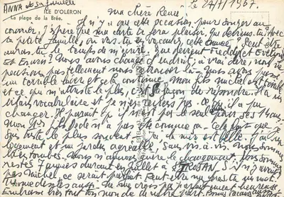 Plage de la Brée — Ile d'Oléron — Editore Estel, numero di serie non visibile — Verso