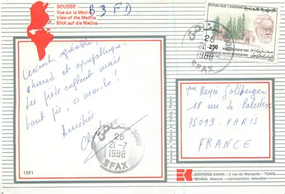 Sousse — widok na medynę — Éditions Kahia, n° 1581 — Rewers