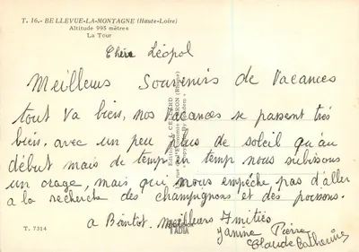 Bellevue-la-Montagne — Wieża — Wydawnictwo J. Célard — Rewers
