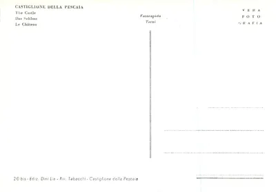 Castiglione della Pescaia - A Torre da Rocca — editor Dini Lia, n° 20 bis — Verso