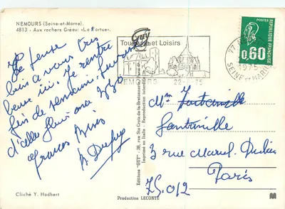 Os rochedos Gréau — La Fortue — Edições 'GUY' n°4813 — Verso
