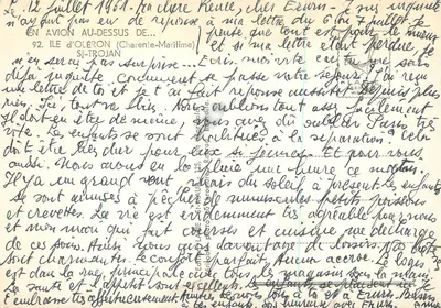Tarjeta postal moderna En avión sobre la isla de Oleron (Charente Maritime) St Trojan — Reverso